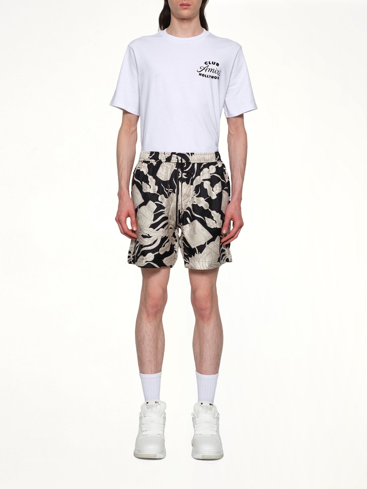 Floral Short in Black