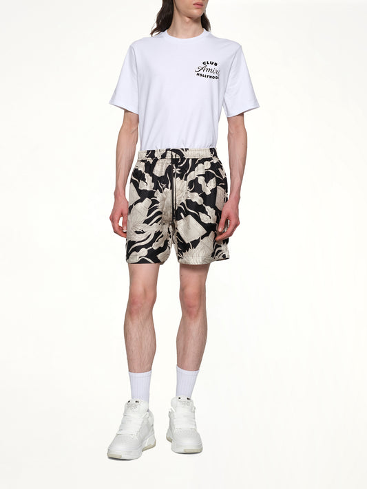 Floral Short in Black