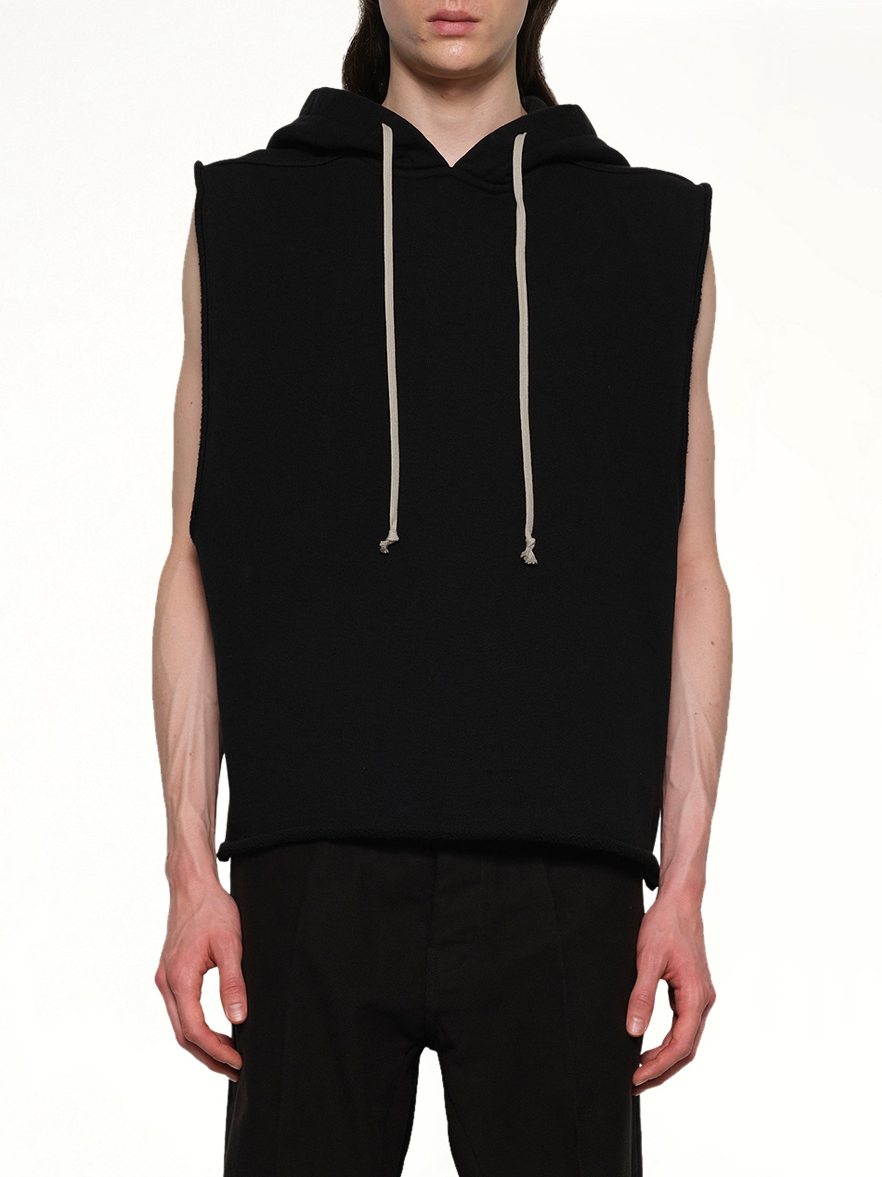 Knit Hooded Tunic in Black