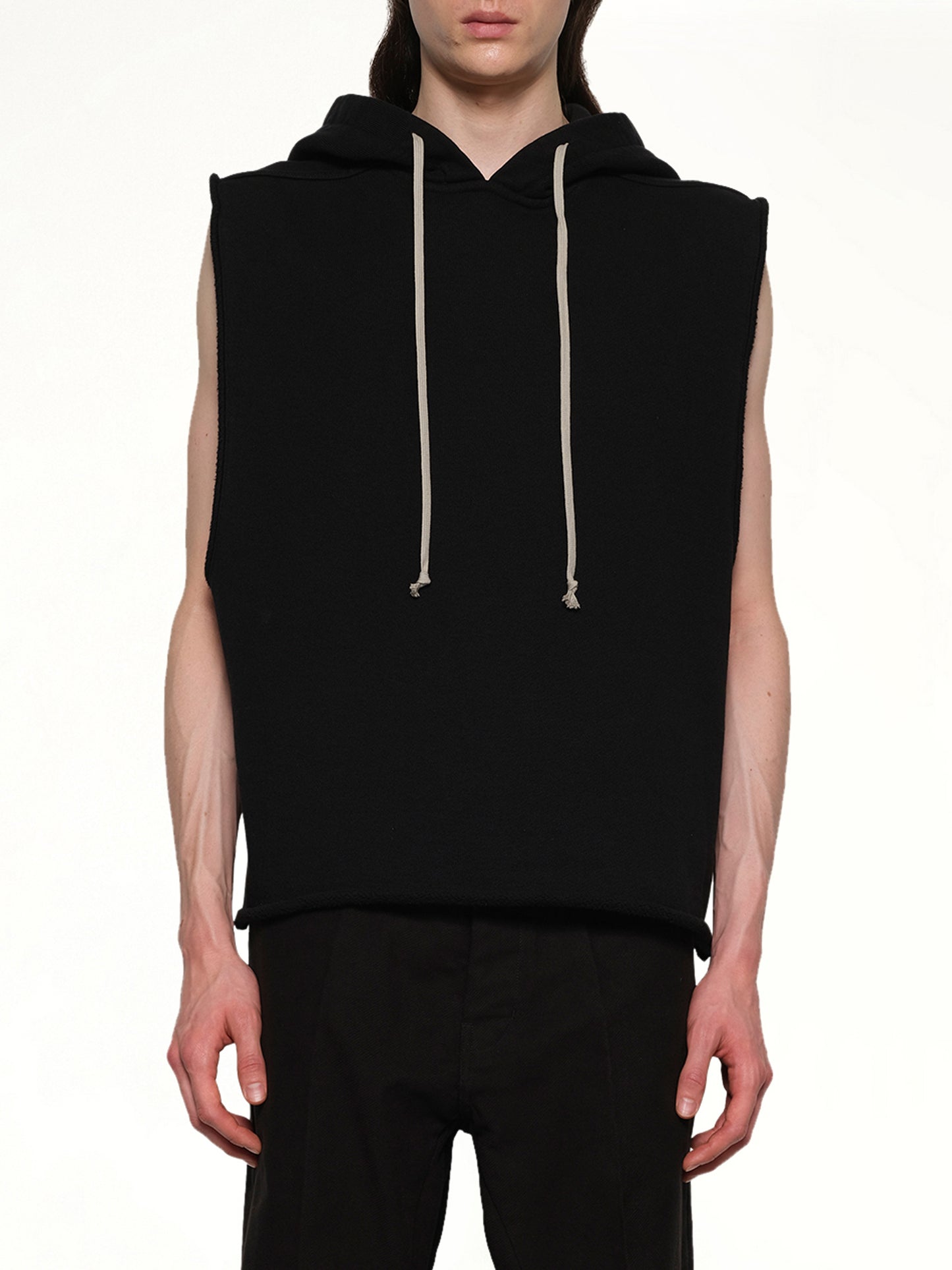 Knit Hooded Tunic in Black