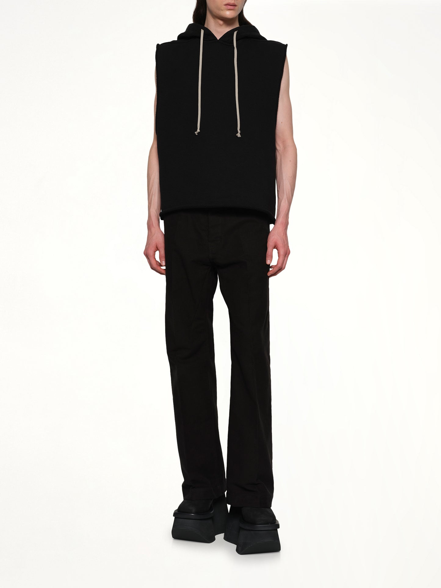 Knit Hooded Tunic in Black