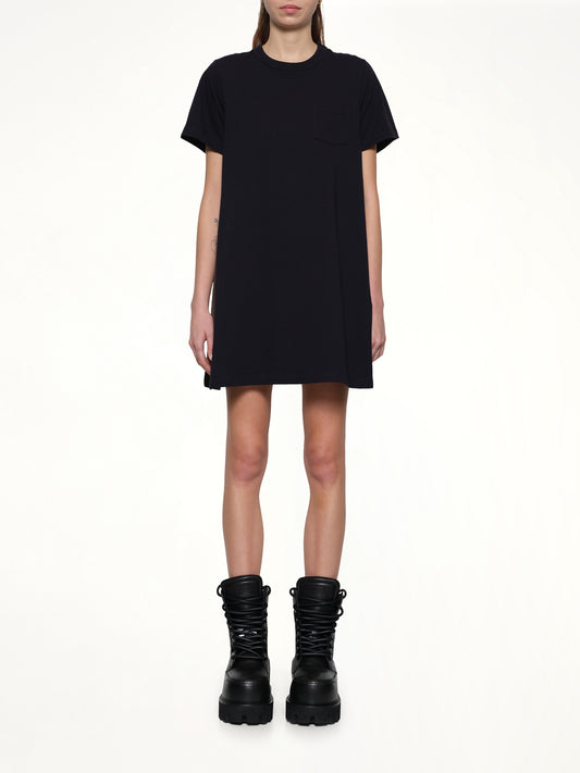 Paisley Print x Cotton Jersey Dress in Navy/Khaki