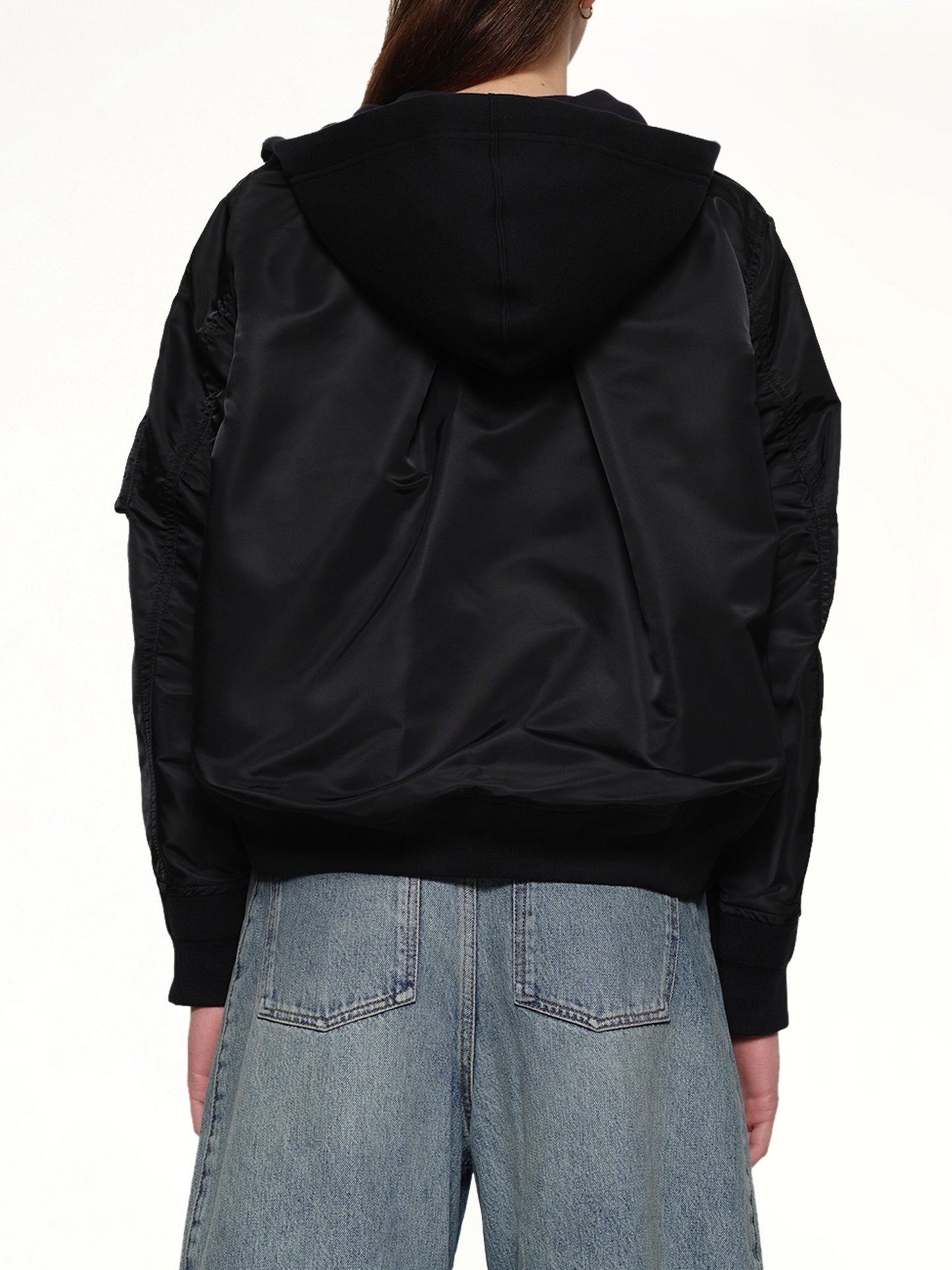 Sponge x Nylon Twill Hoodie in Black