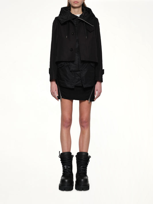 Cotton Gabardine Blouson in Black