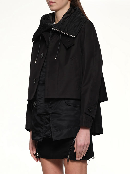 Cotton Gabardine Blouson in Black