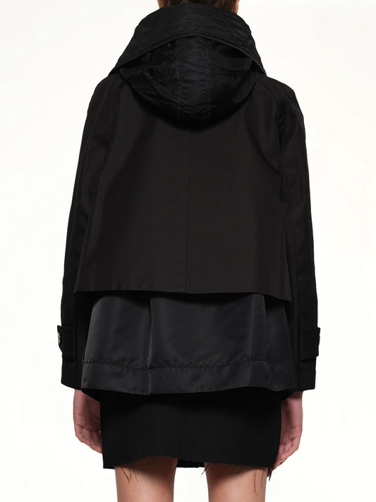 Cotton Gabardine Blouson in Black