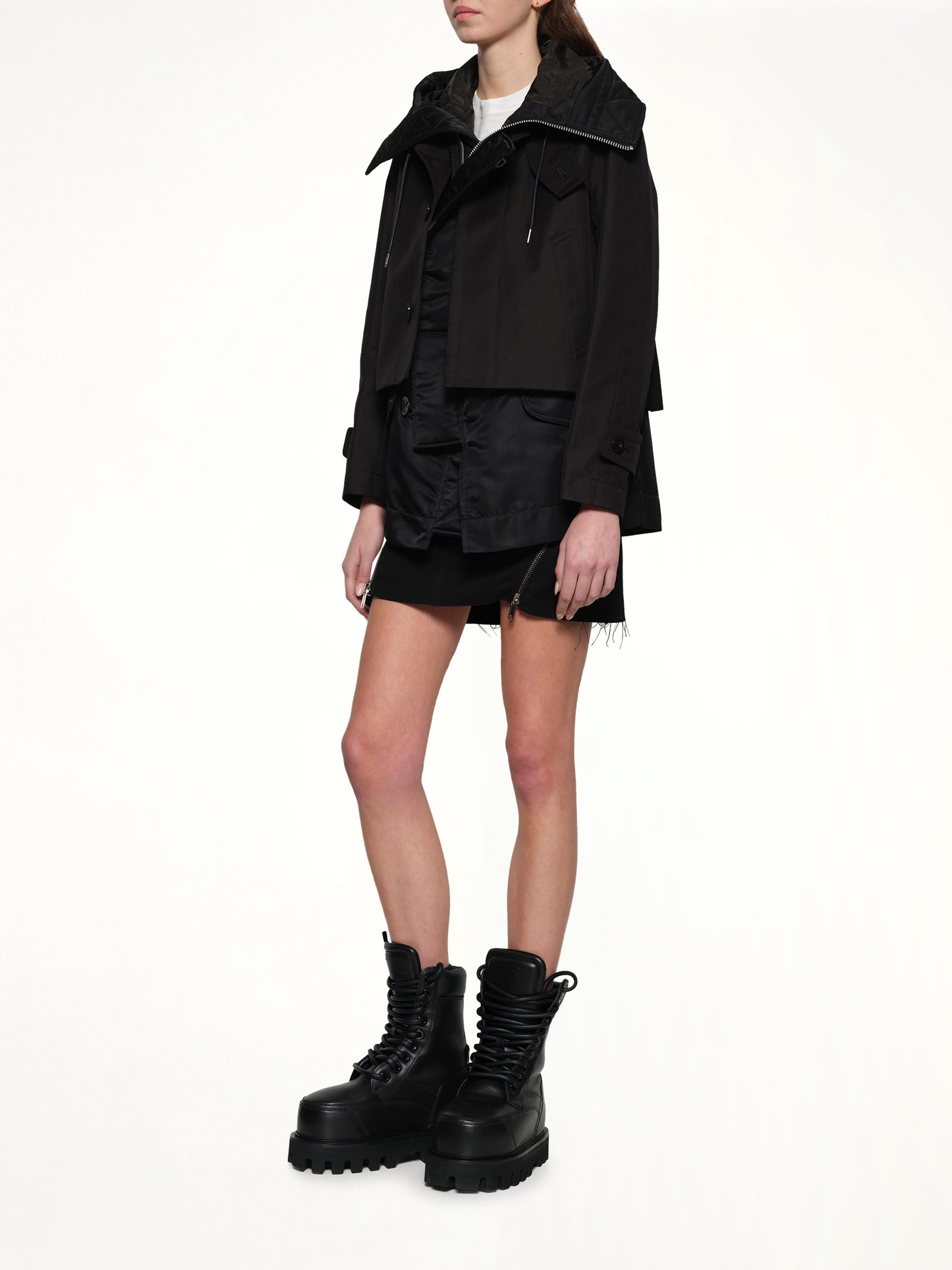 Cotton Gabardine Blouson in Black