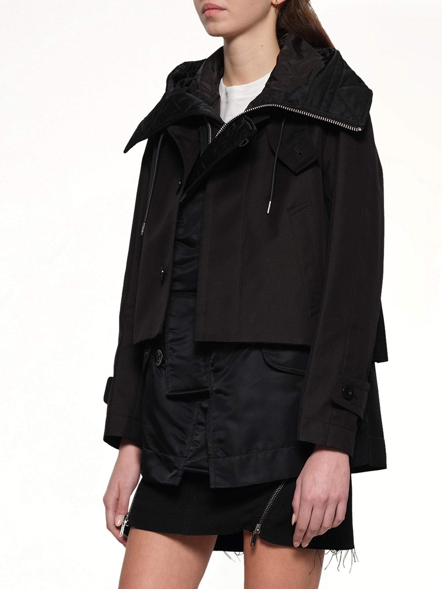 Cotton Gabardine Blouson in Black