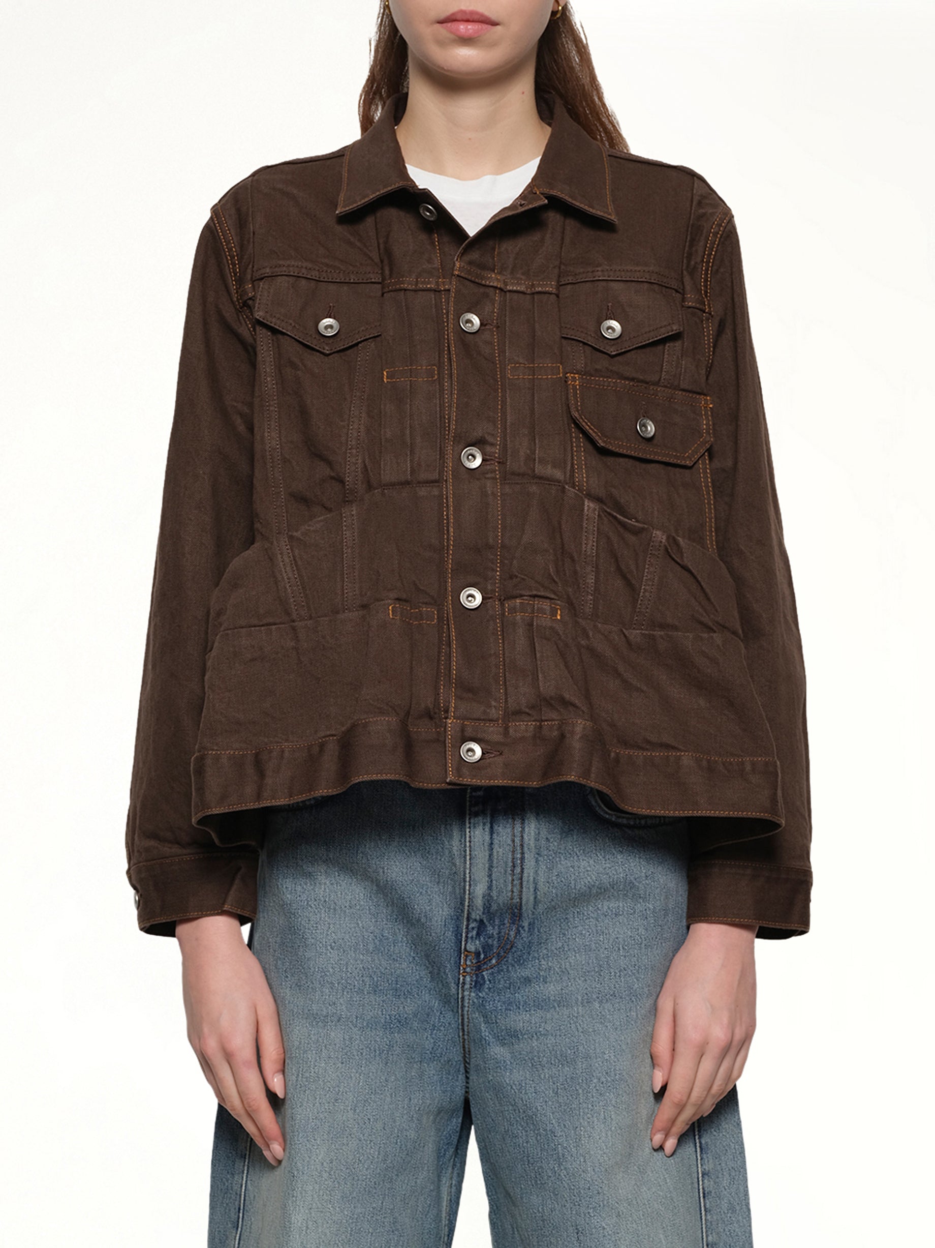 Denim Jacket in Brown