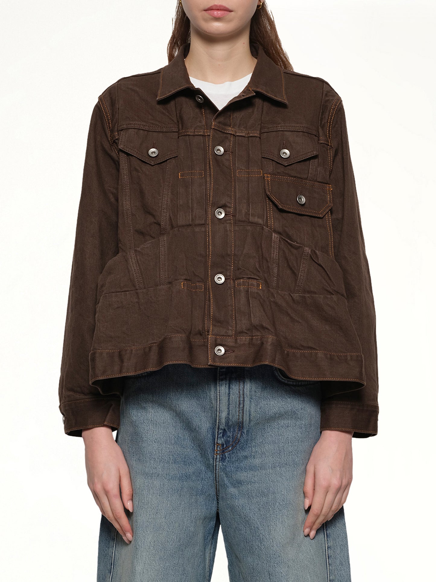 Denim Jacket in Brown
