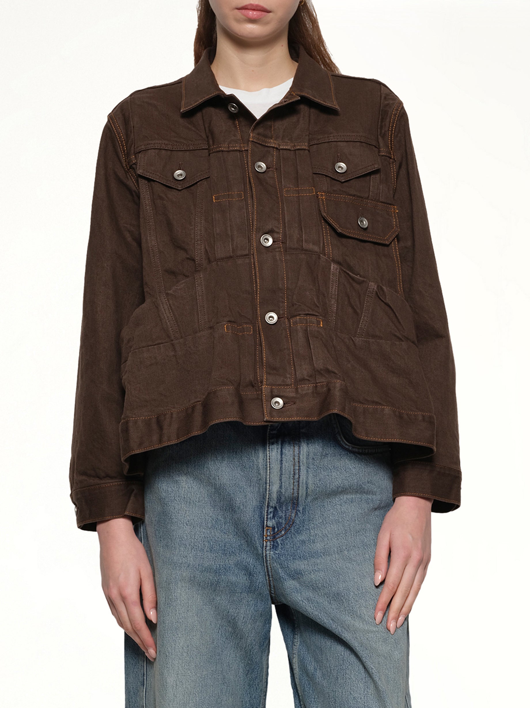 Denim Jacket in Brown