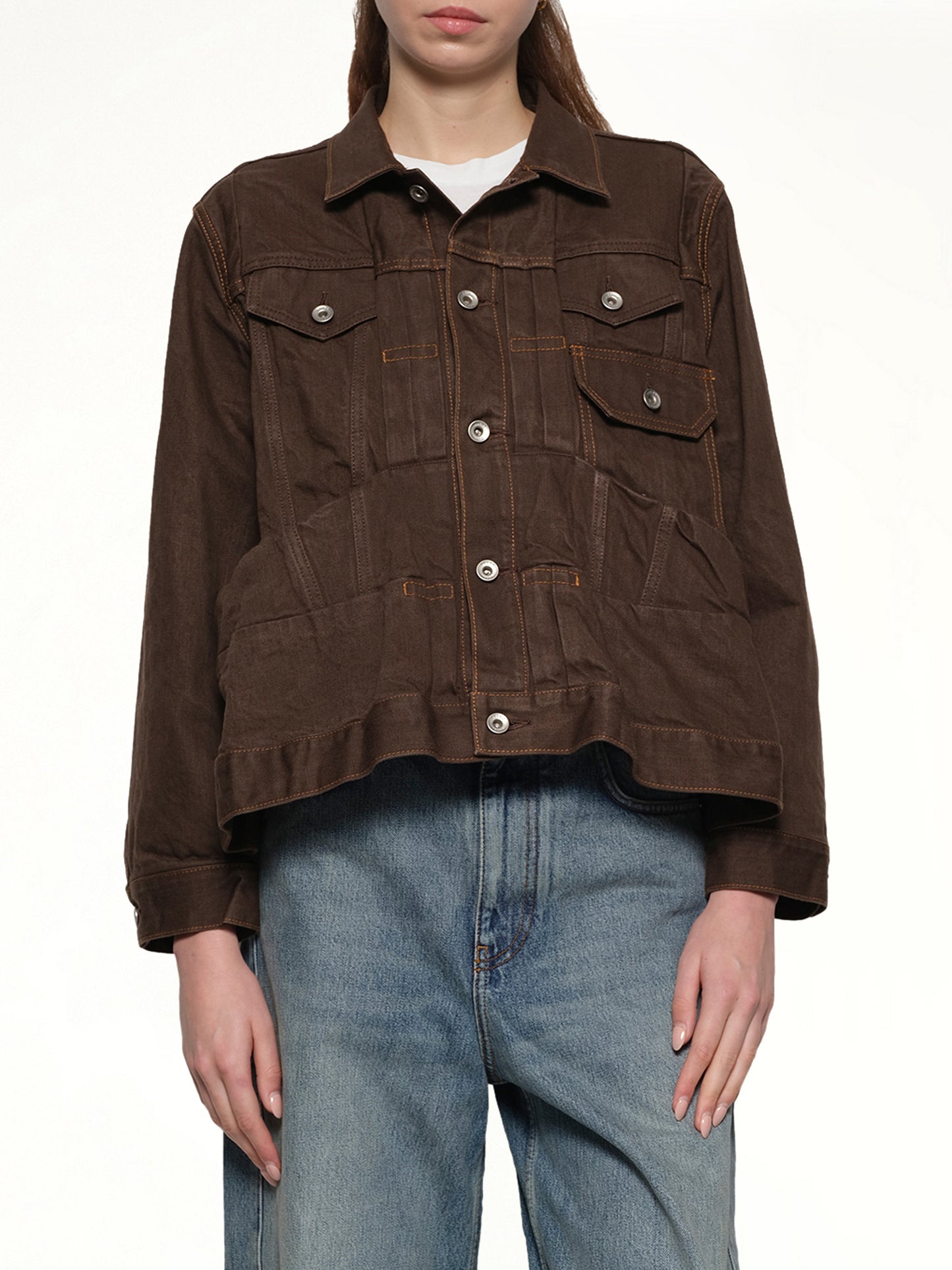 Denim Jacket in Brown