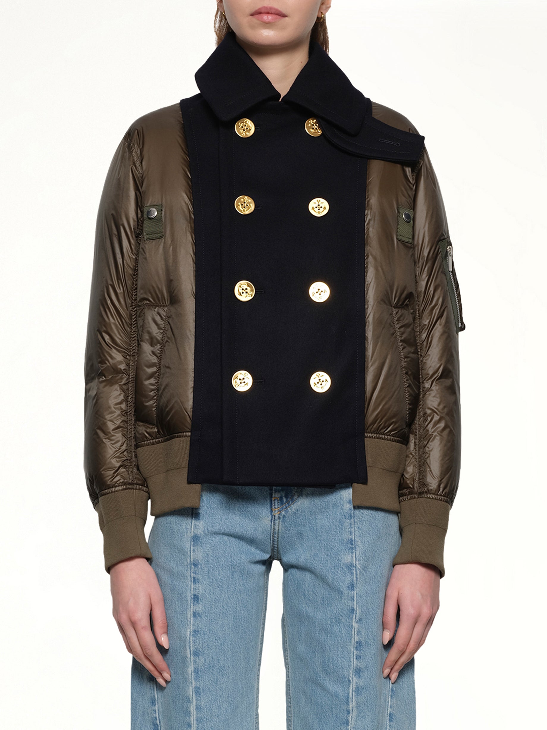 Puffer Blouson in Navy/Khaki