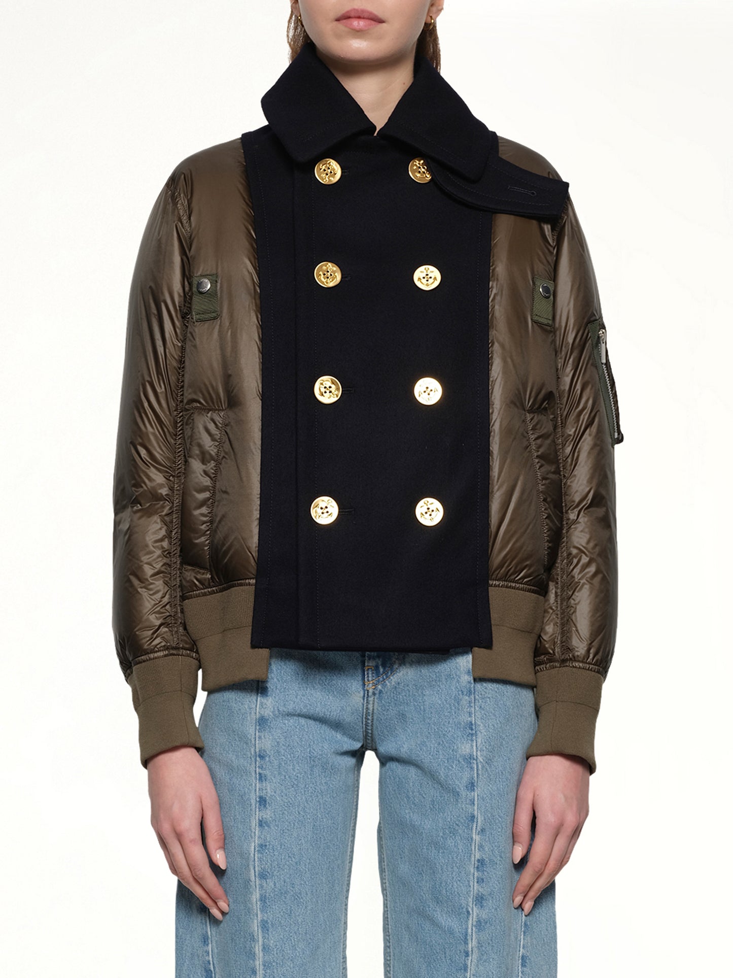 Puffer Blouson in Navy/Khaki