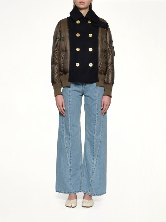 Puffer Blouson in Navy/Khaki