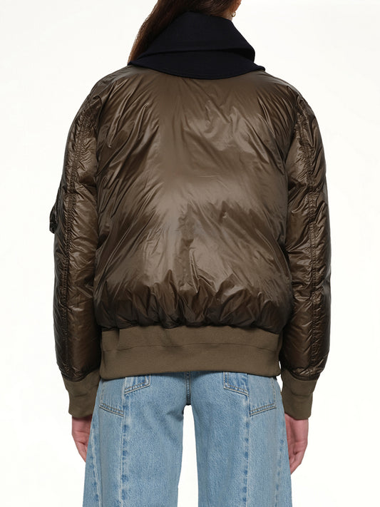 Puffer Blouson in Navy/Khaki