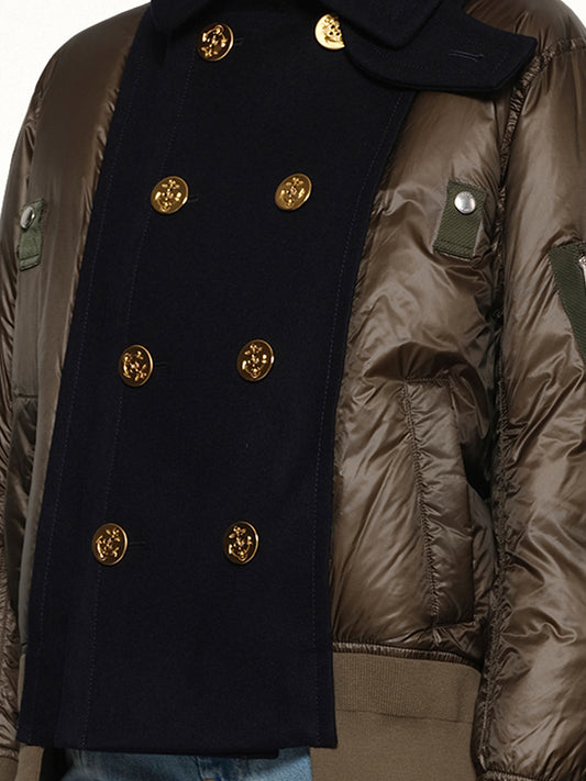 Puffer Blouson in Navy/Khaki