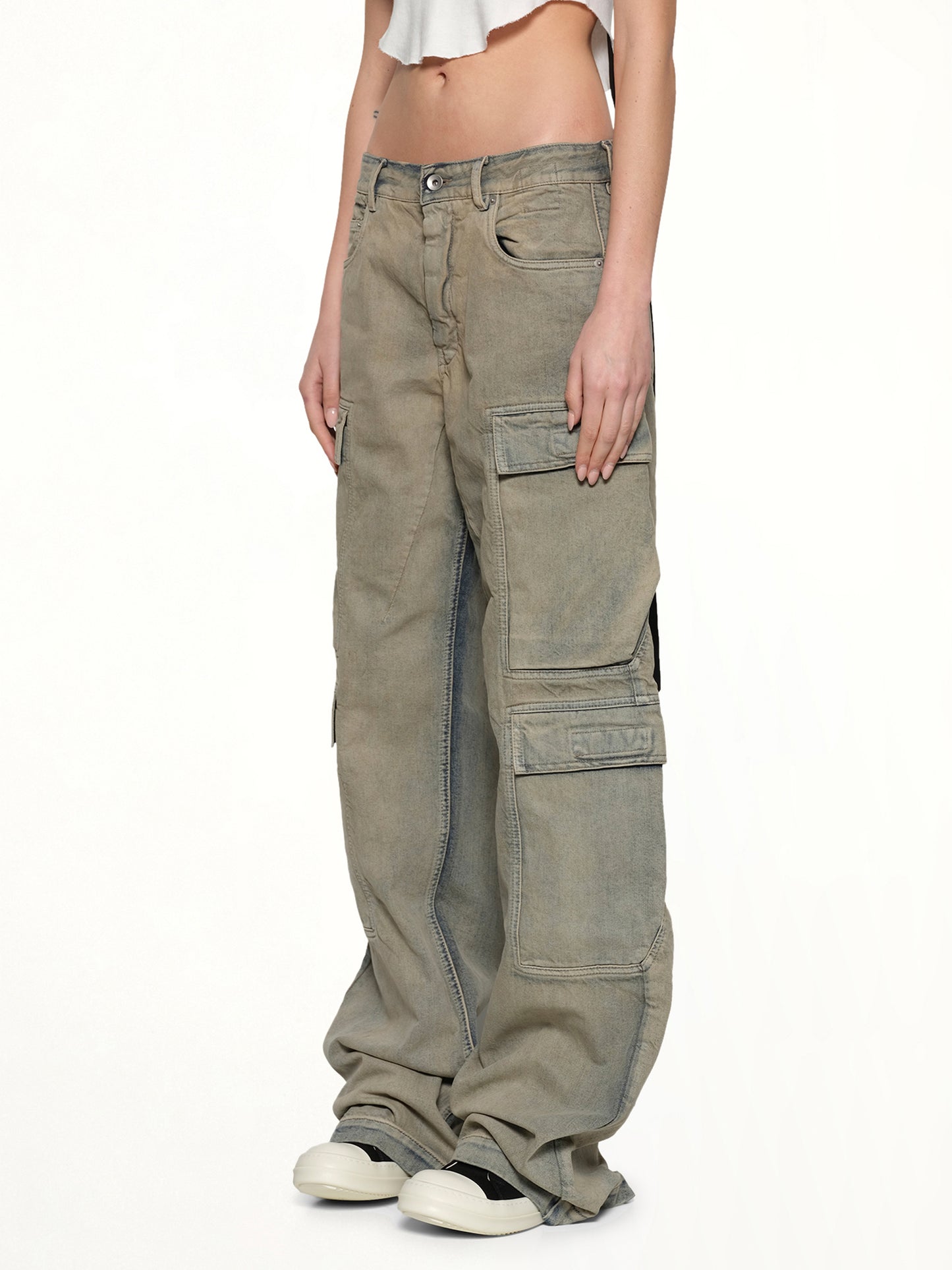 Double Cargo Jeans in Mineral Pearl