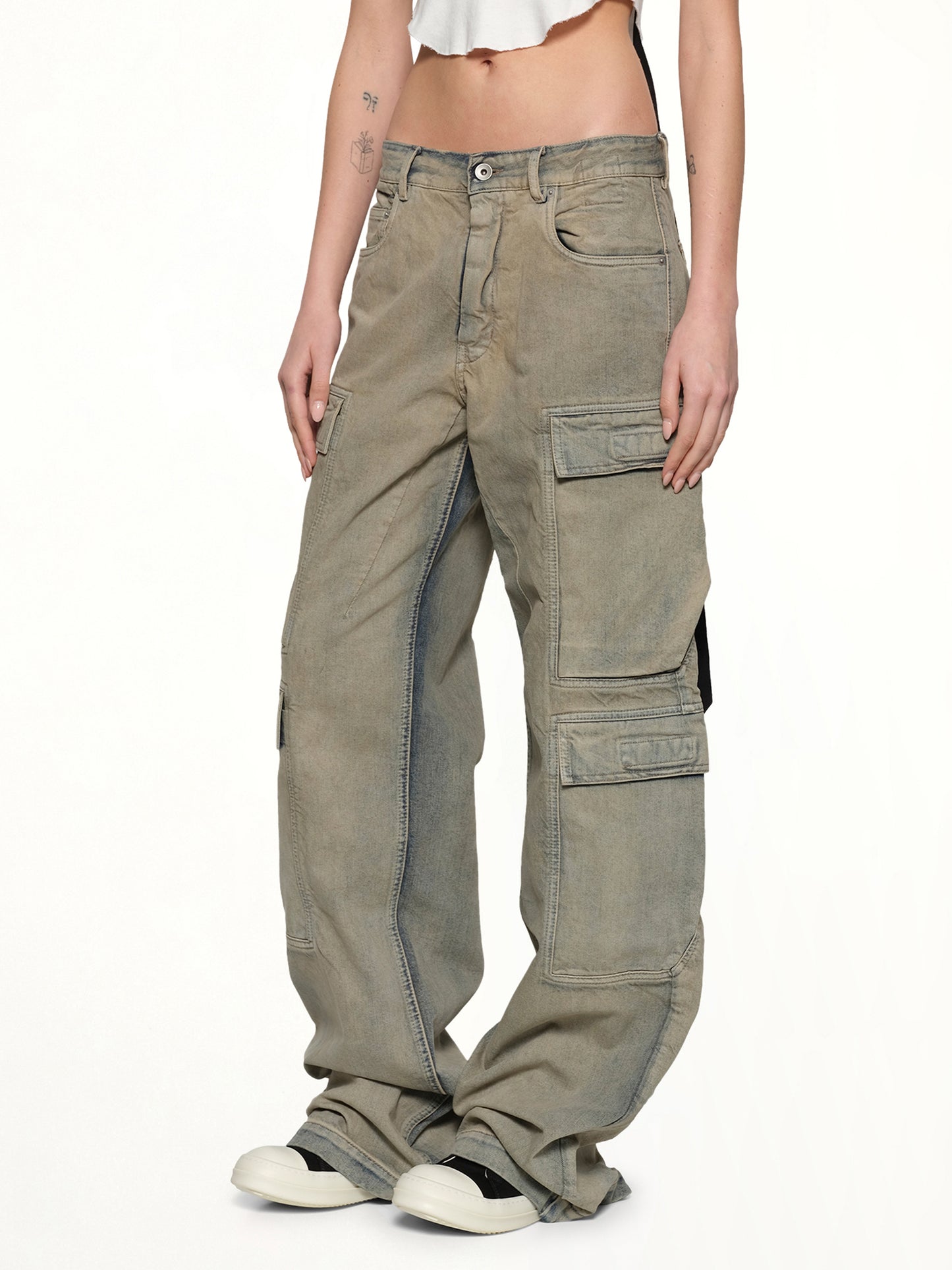 Double Cargo Jeans in Mineral Pearl
