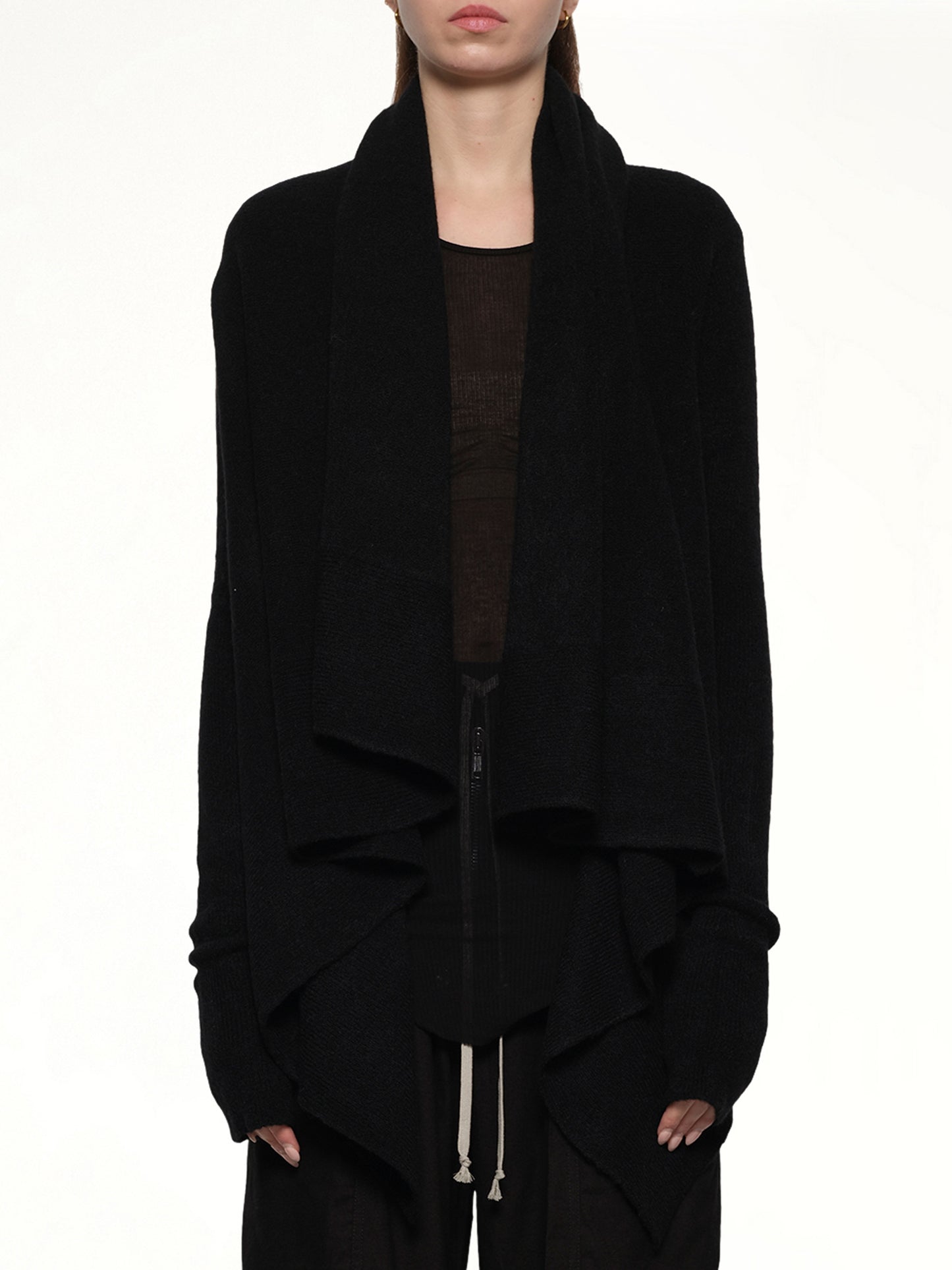 Hooded Medium Wrap in Black