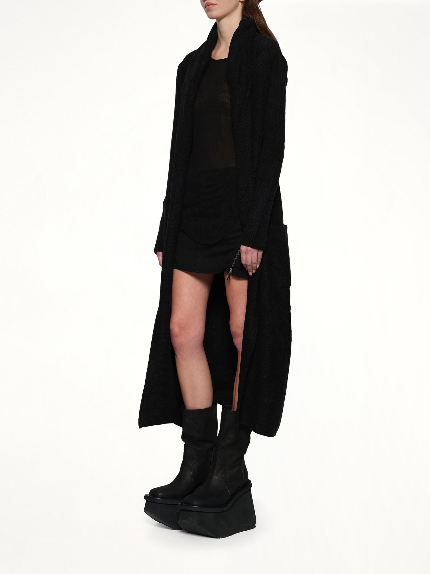 Long Cardigan in Black