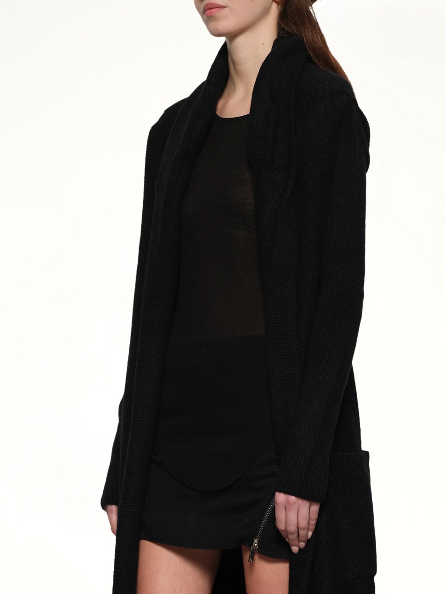 Long Cardigan in Black
