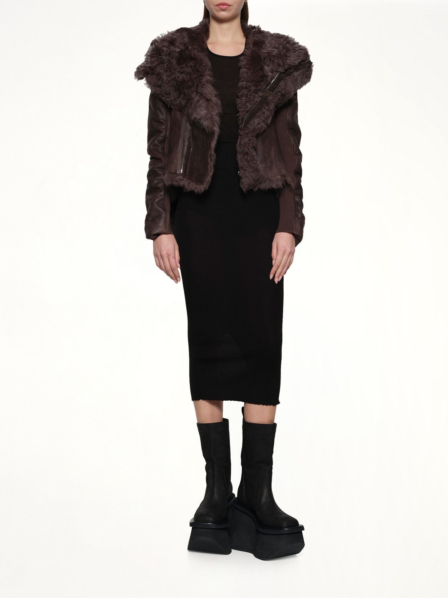 Calf Skirt Motivo in Black