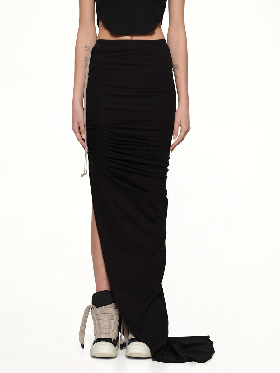 Soft Edfu Long Skirt in Black