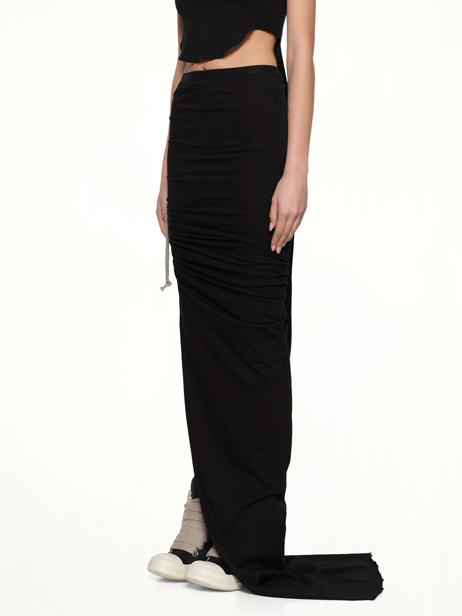 Soft Edfu Long Skirt in Black