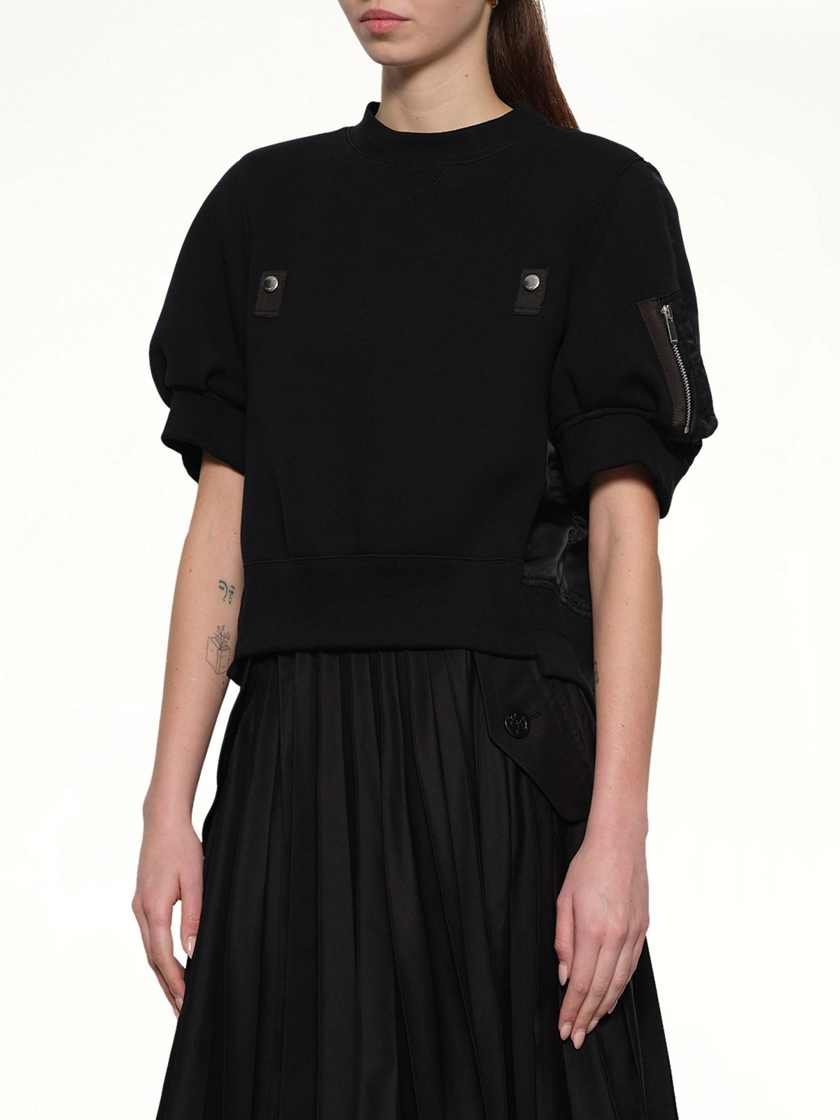 Sponge x Nylon Twill Pullover in Black