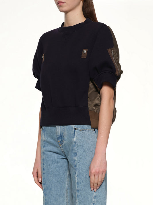 Sponge x Nylon Twill Pullover in Navy/Dark Khaki