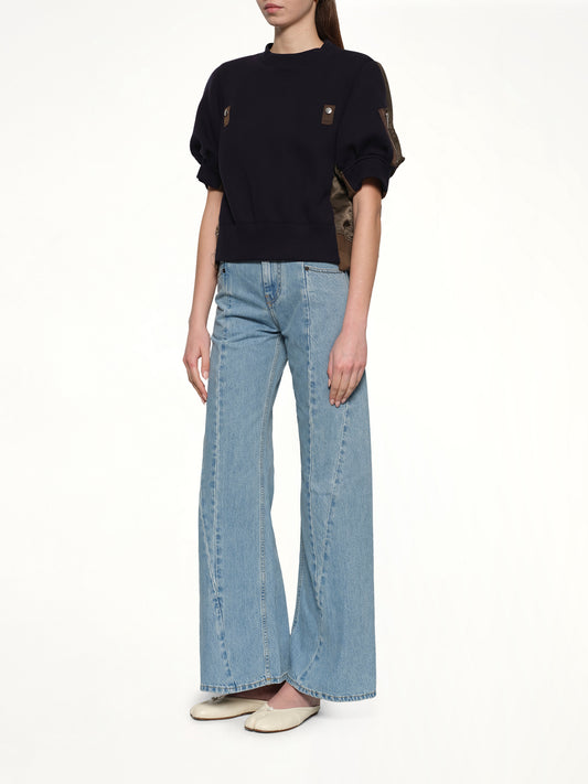 Sponge x Nylon Twill Pullover in Navy/Dark Khaki