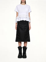 Poplin x Cotton Jersey T-Shirt in Off White