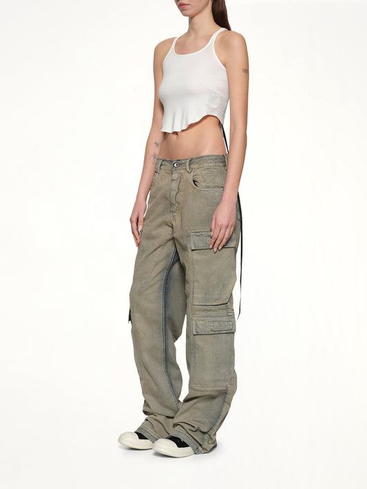 Basic Cropped Tank in Milk