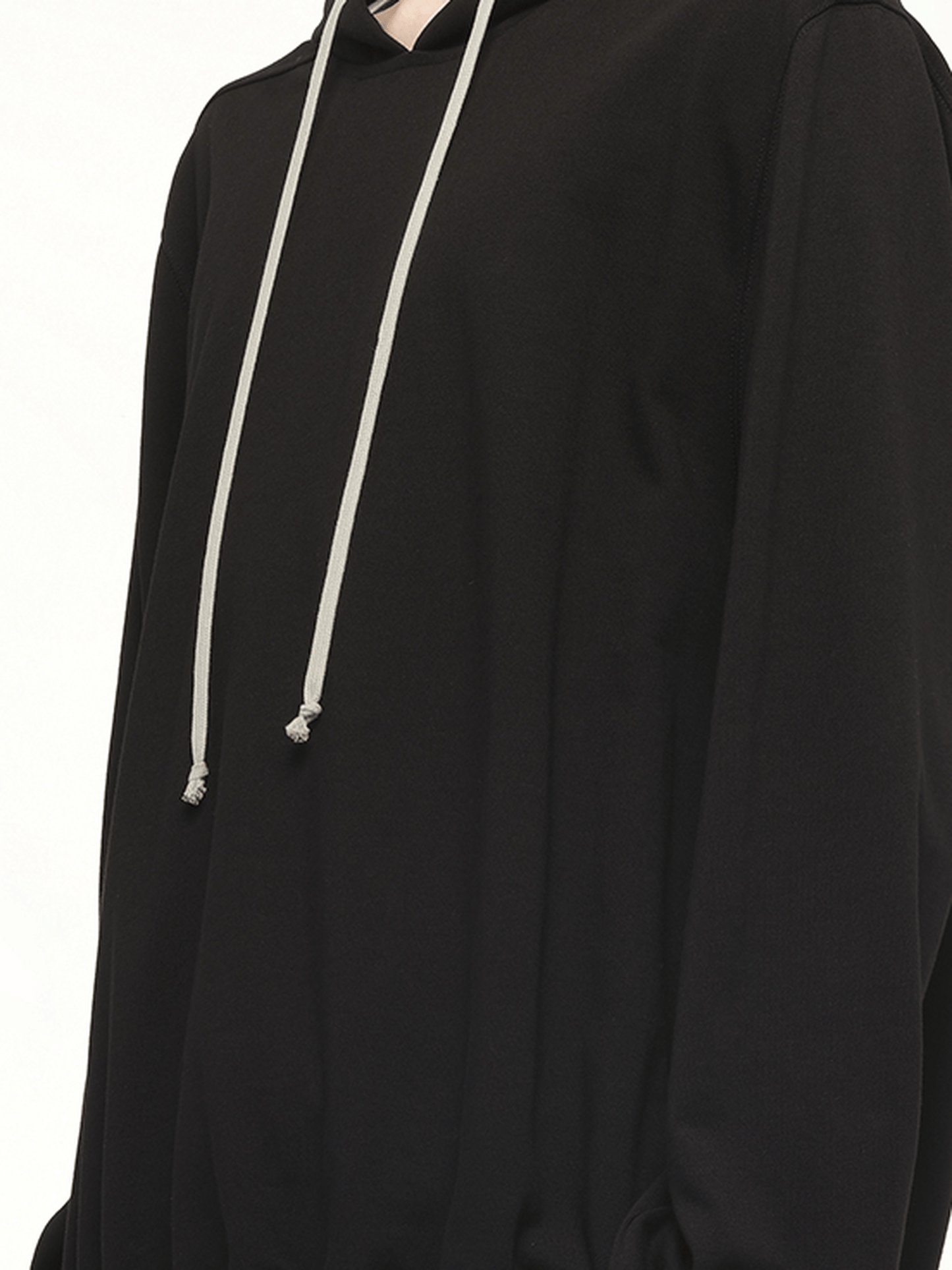 Drawstring Hoodie in Black