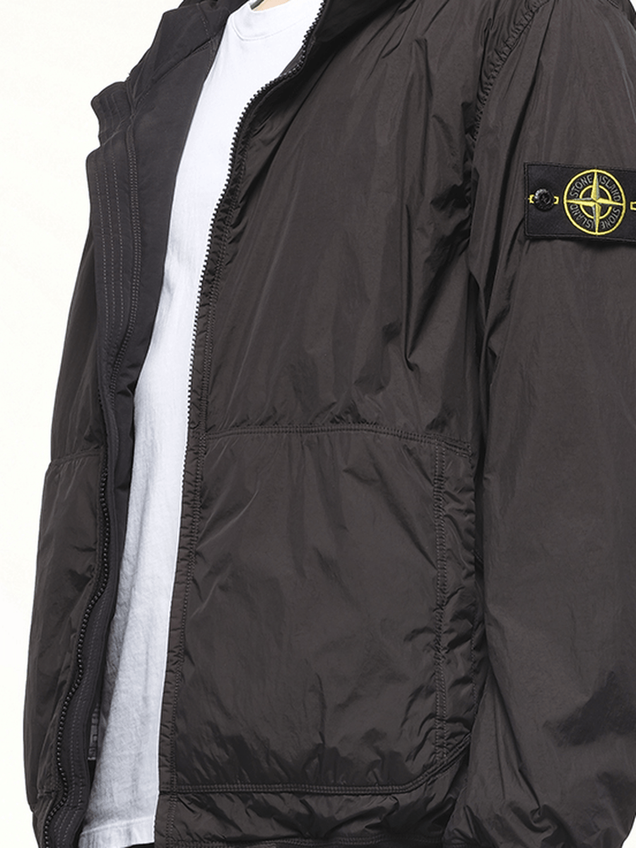 410001 Garment Dyed Crinkle Reps Jacket in Black