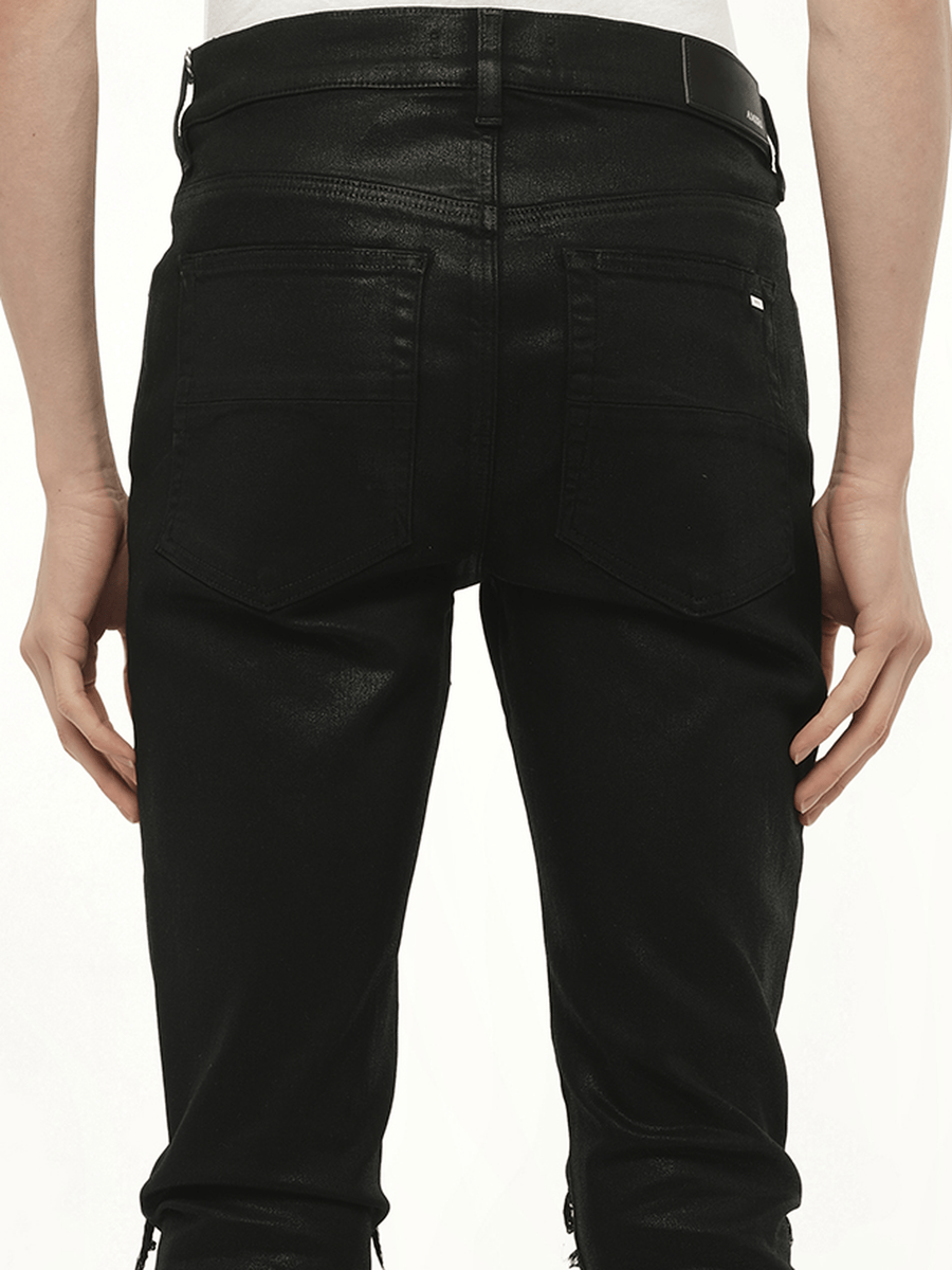 Waxed MX1 Jeans in Black Wax