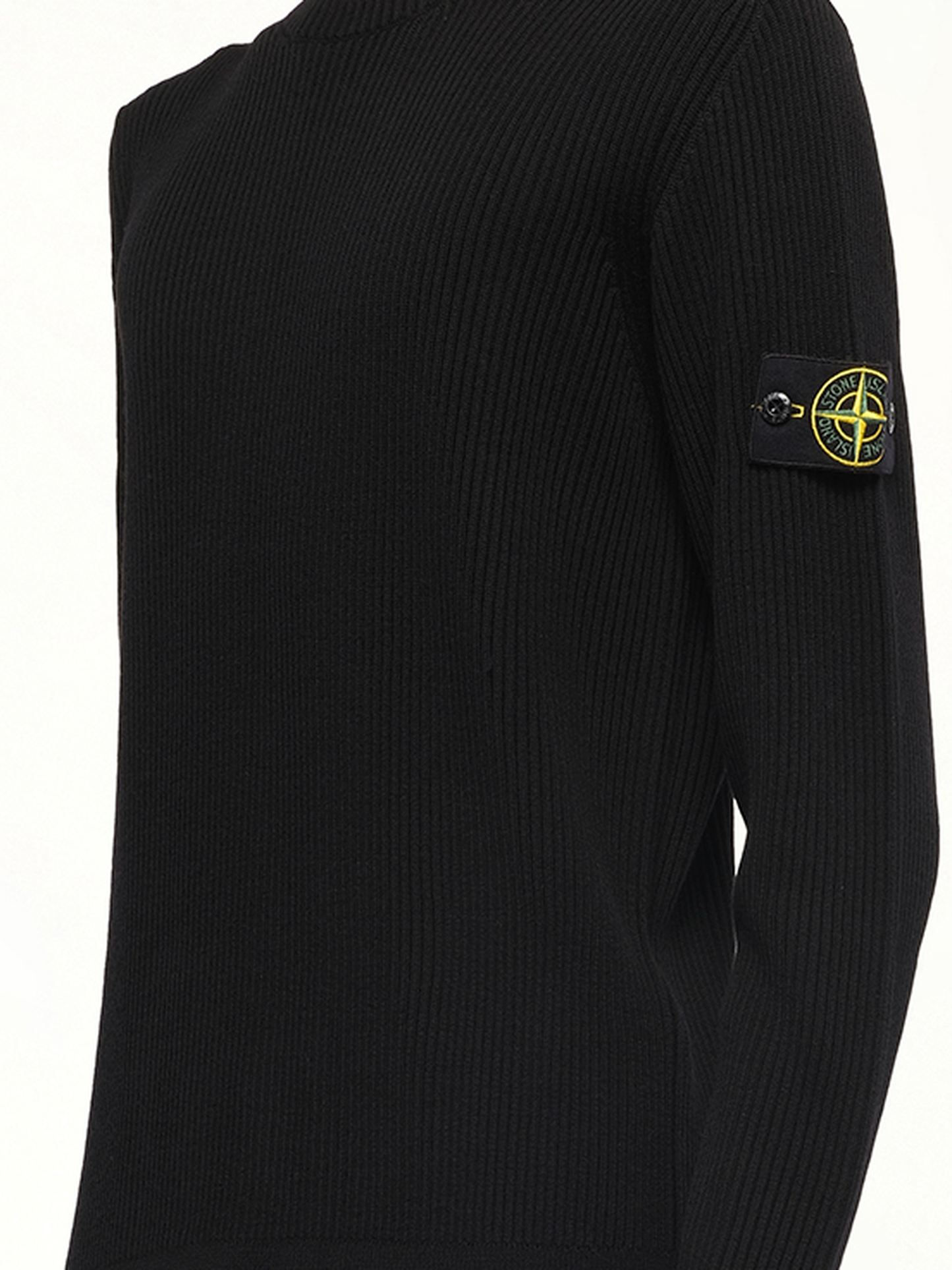 510005 Wool Crew Neck Sweater in Black