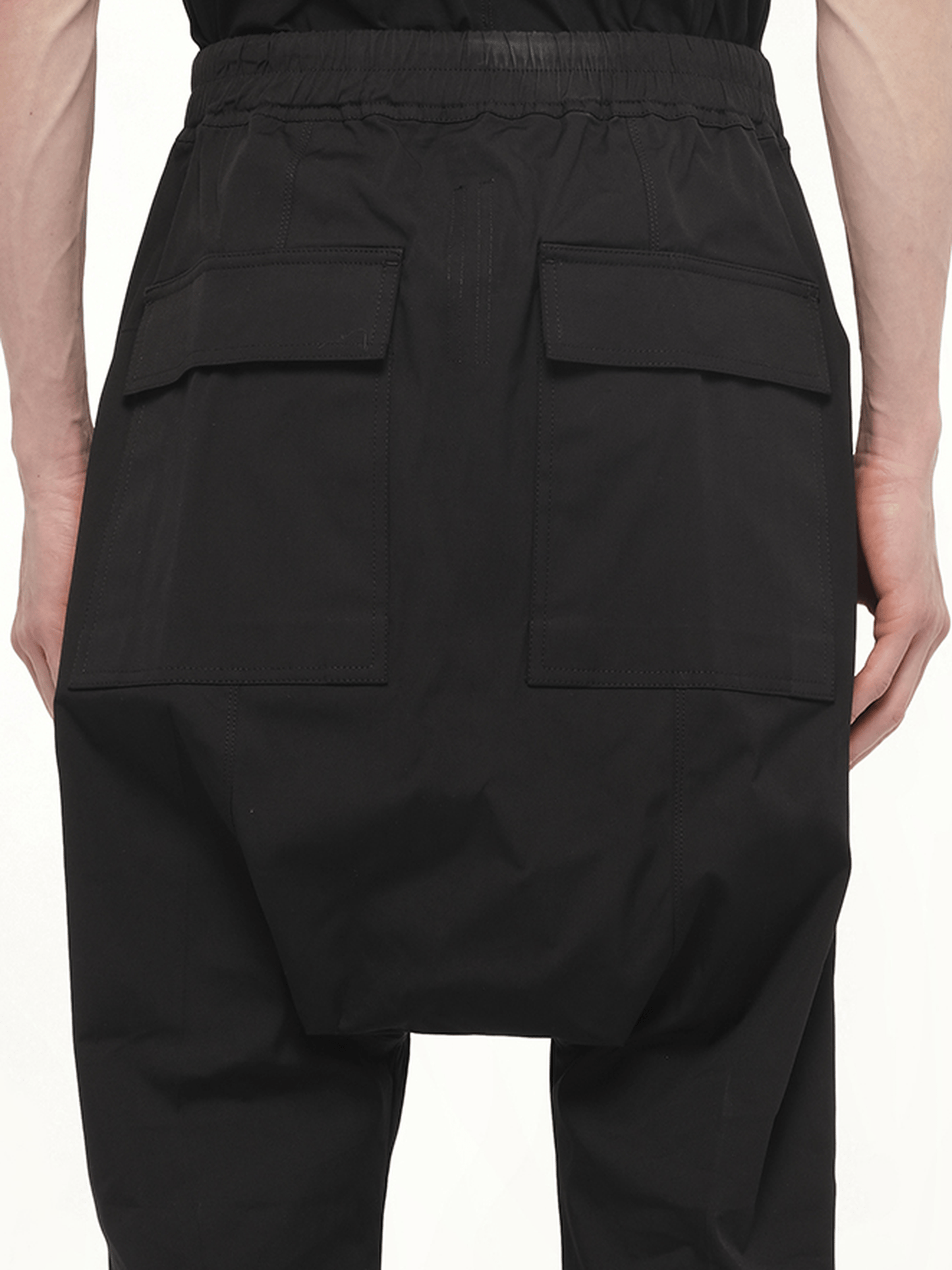 Drawstring Cropped Pants in Black