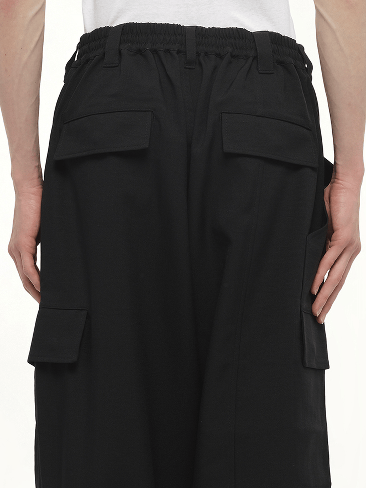 Sport Uniform Cuffed Cargo Pants in Black