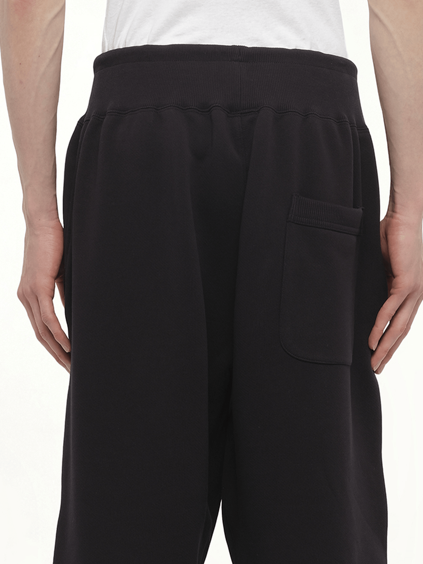 Cuffed Track Pant in Black