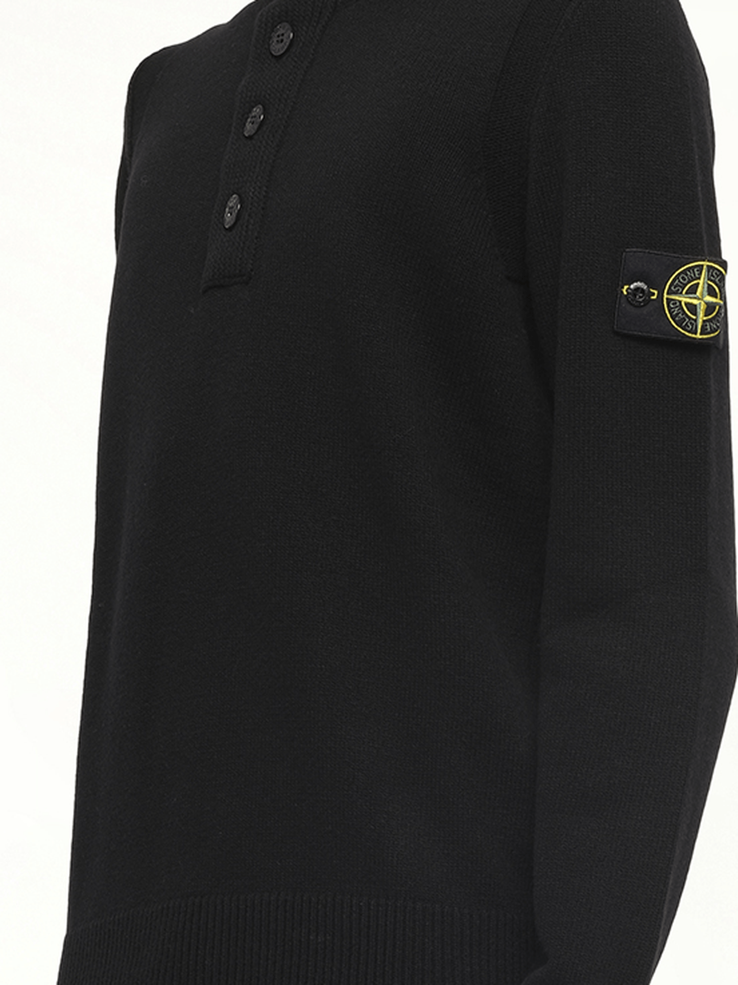 510004 Lambs Wool LS Polo in Black