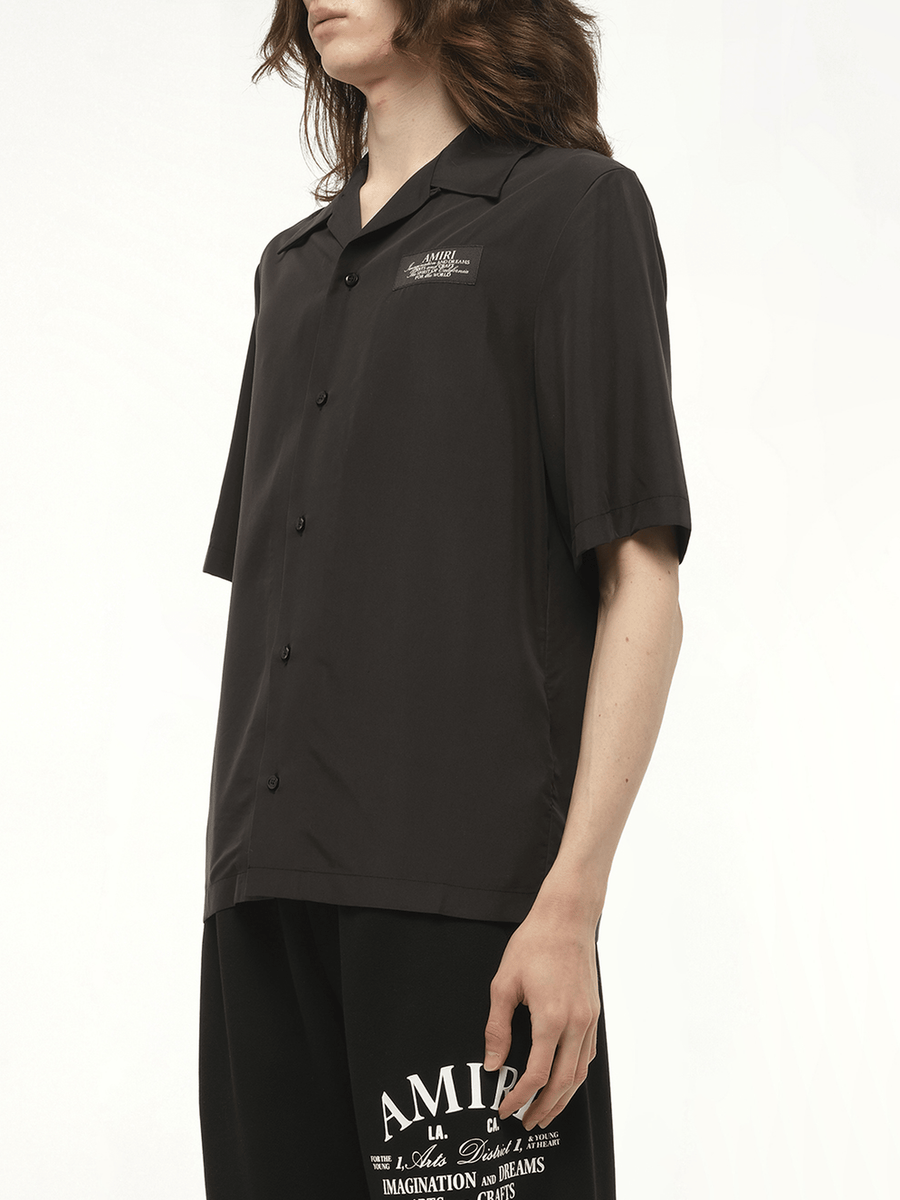 Amiri Spirit Bowling Shirt in Black