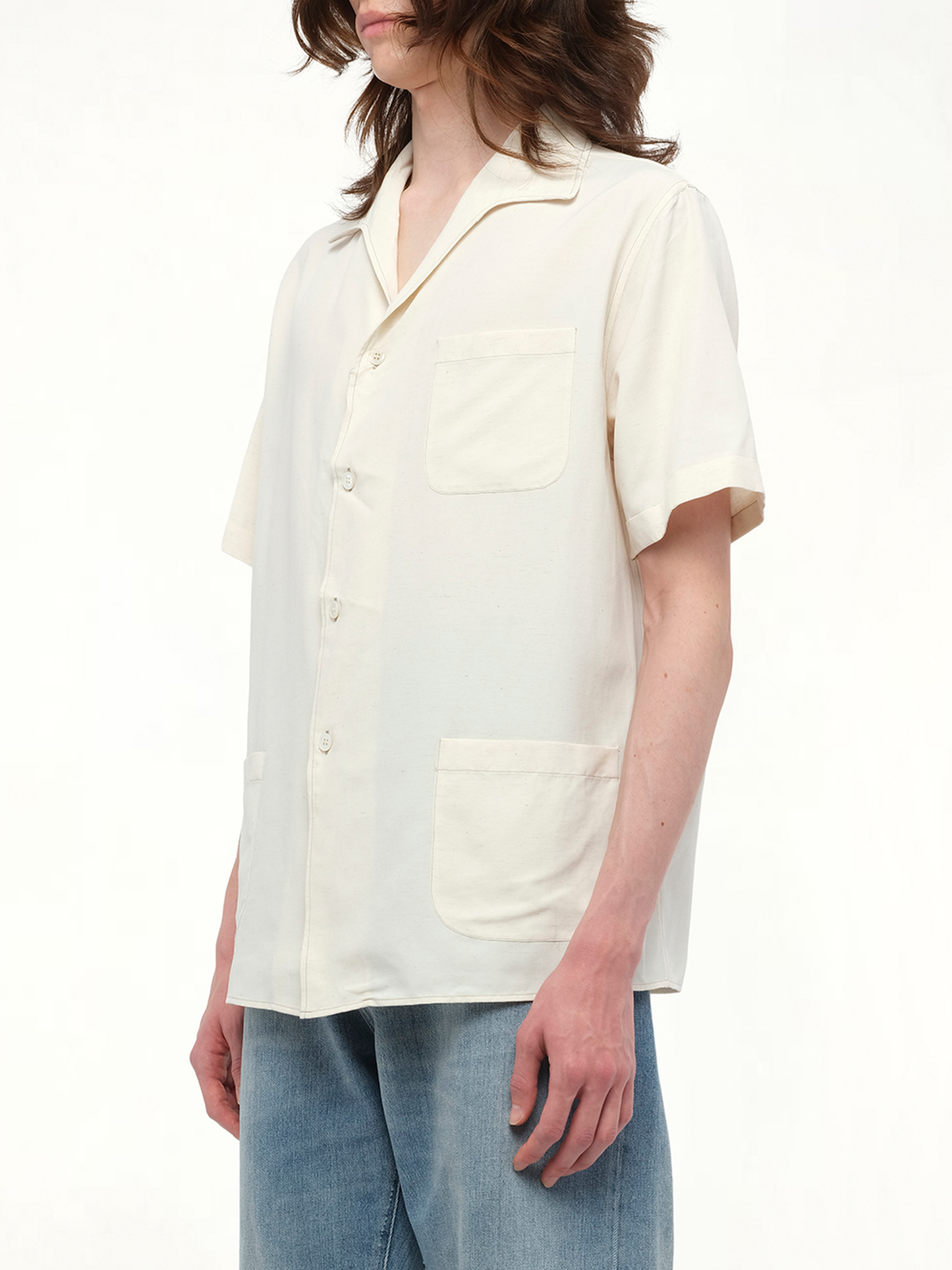 Soft Short Sleeve Shirt in Beige