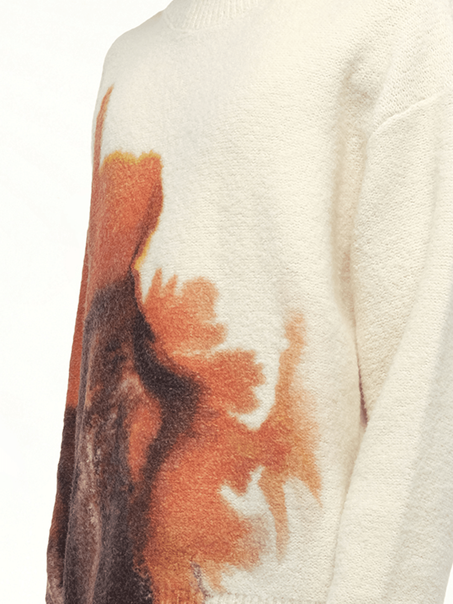 Aop Knit Crew in White