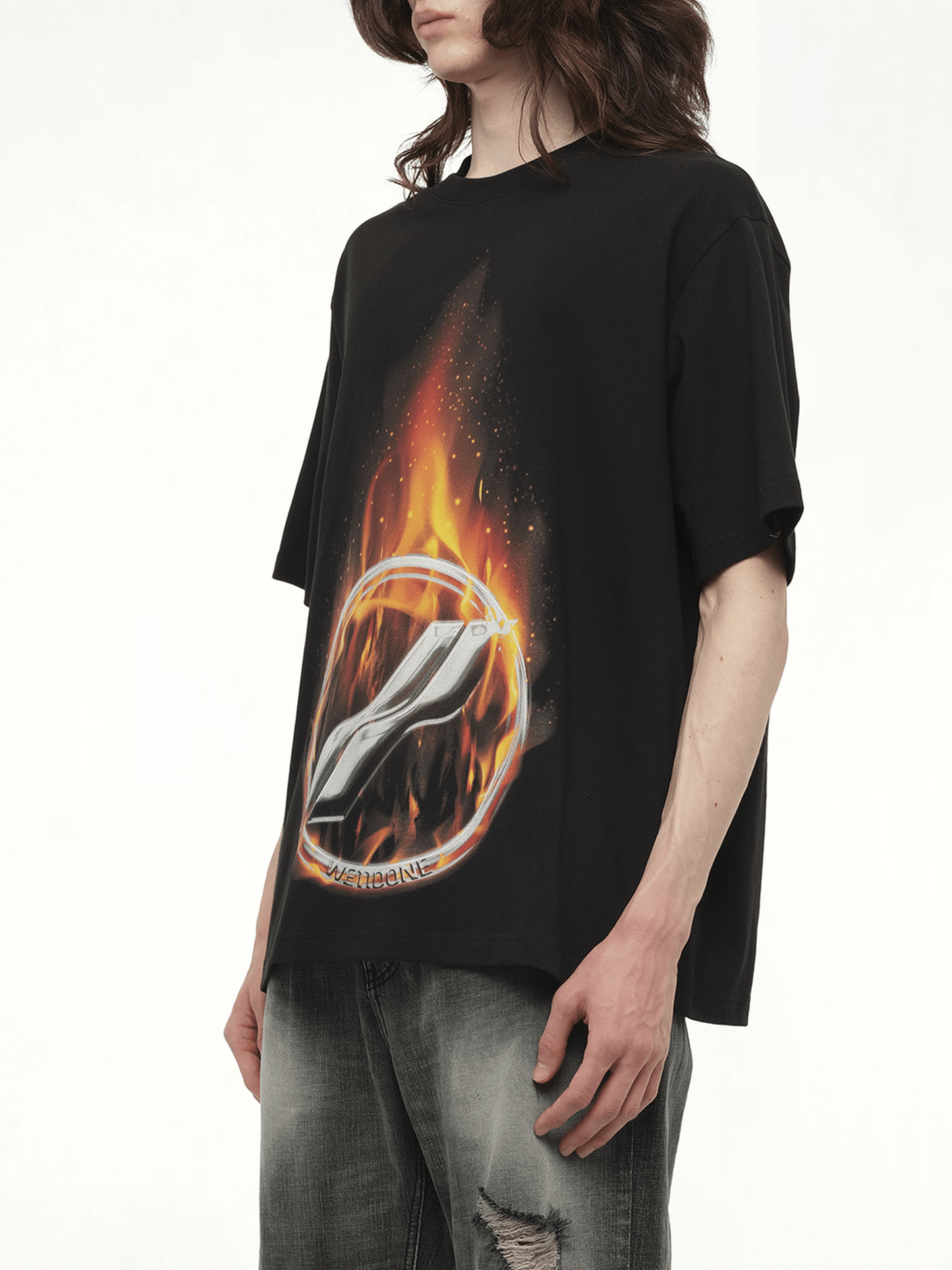 Meteor Print T-Shirt in Black