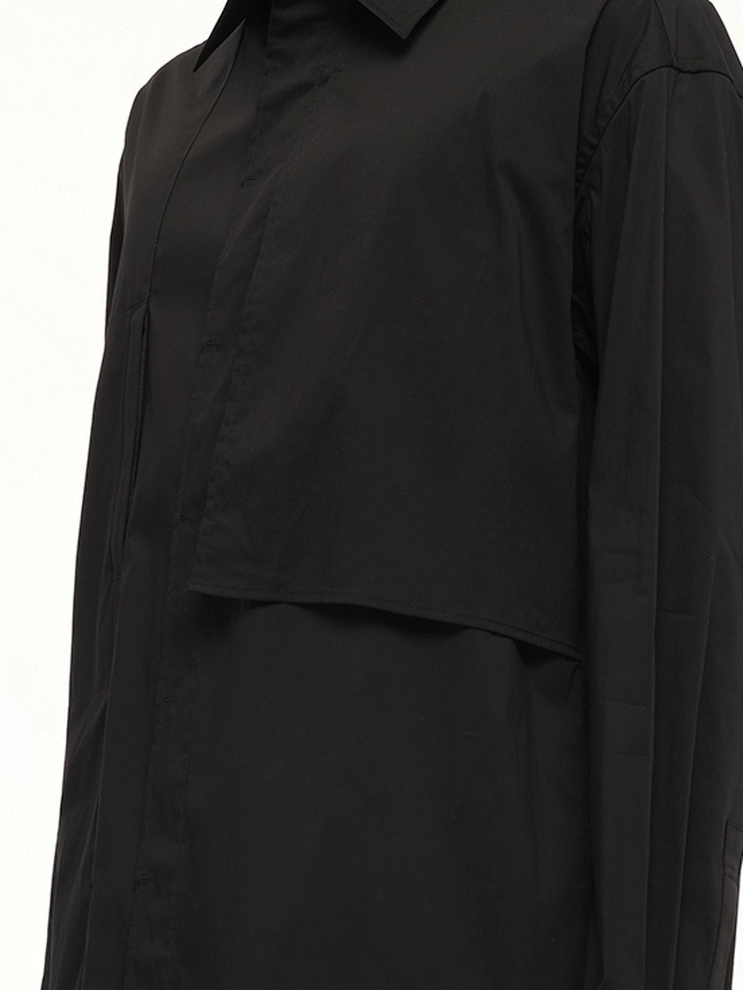 Sporty Cotton Shirt in Black