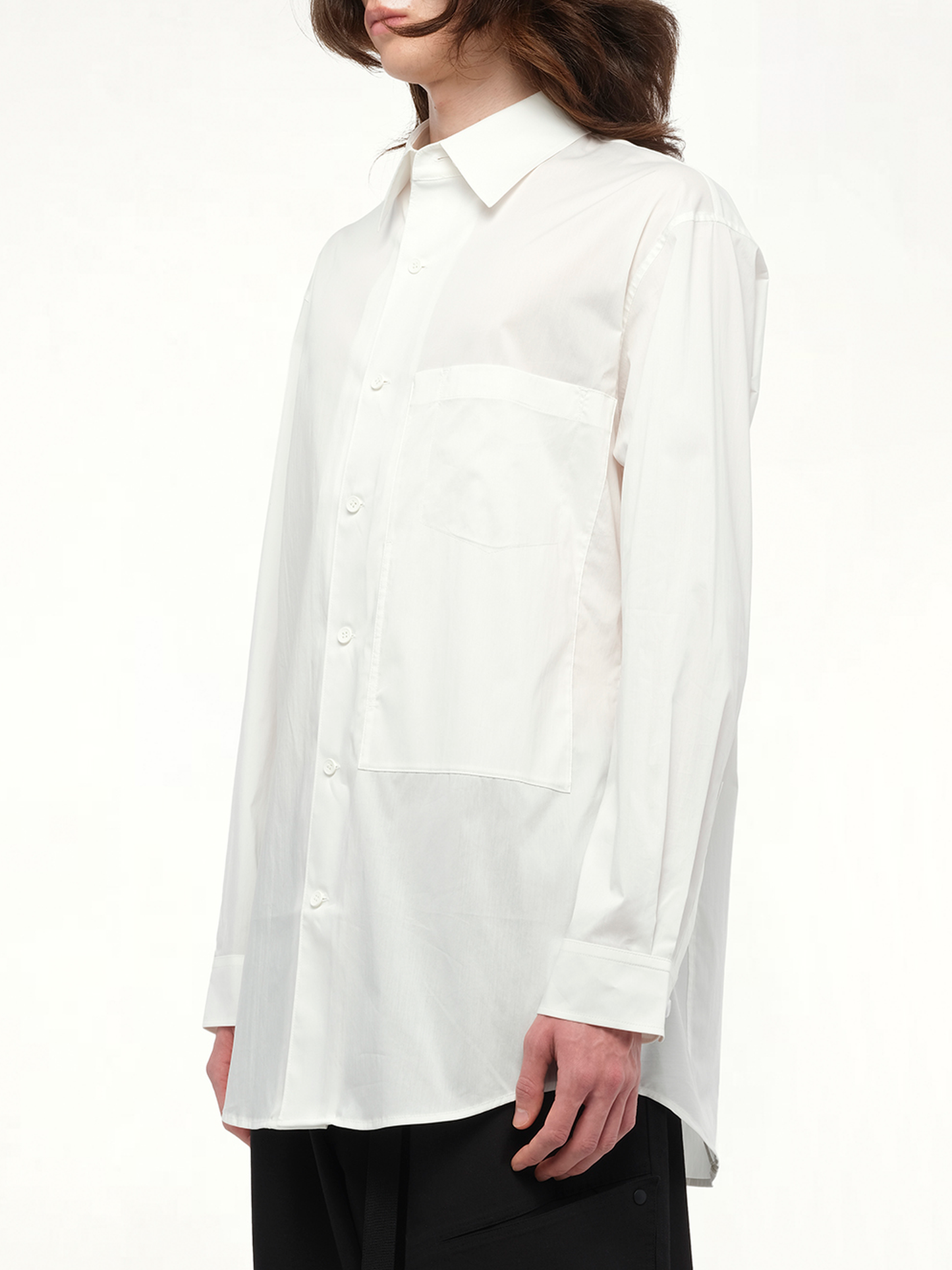 Sporty Cotton Shirt in White