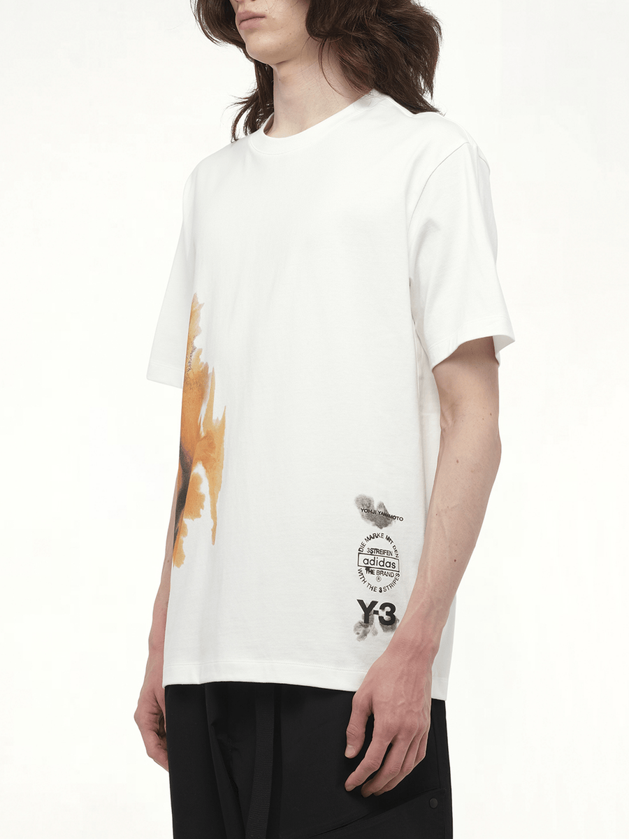 Watercolours Short Sleeve T-Shirt in White