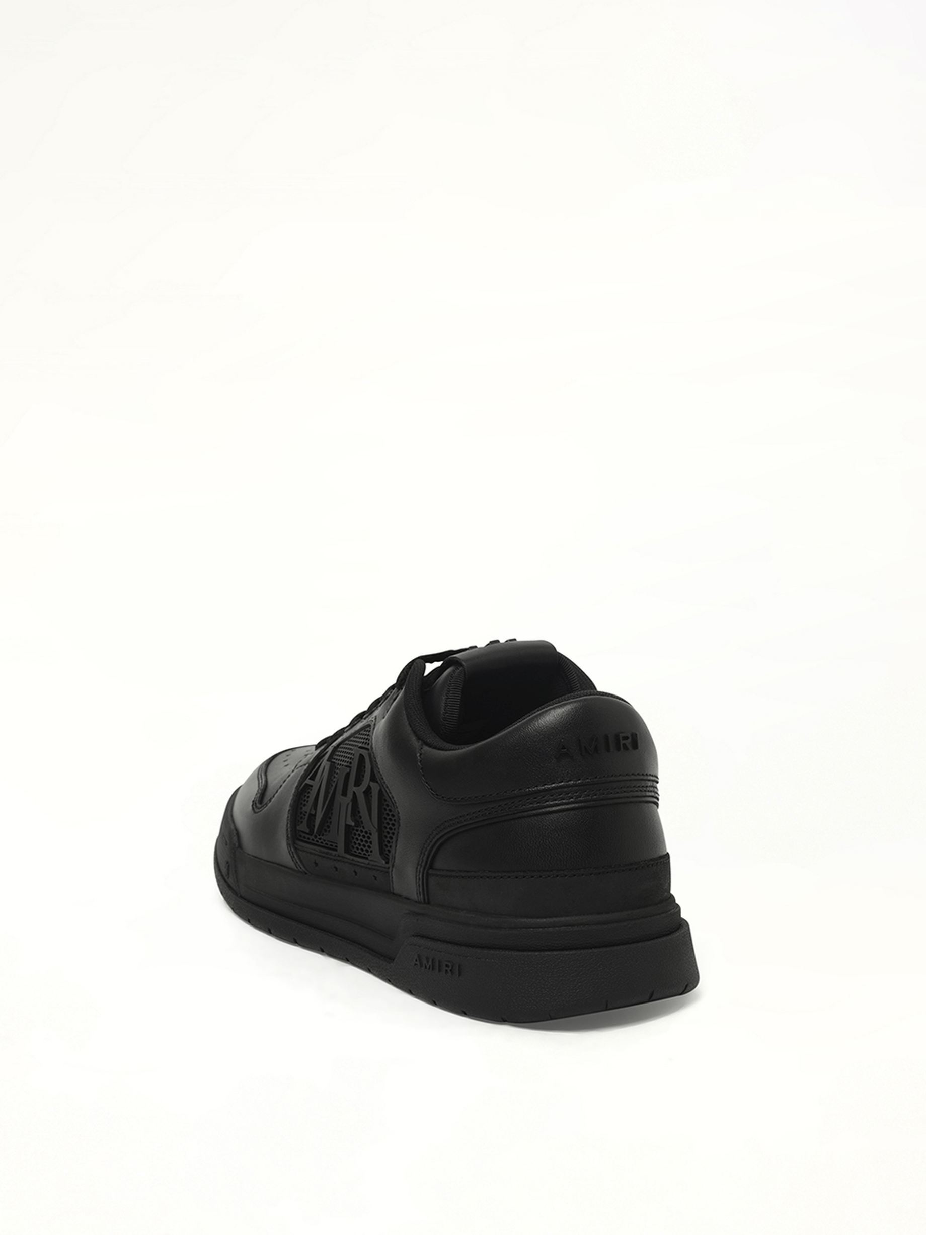 Classic Low Sneaker in Black/Black Top View | AMIRI